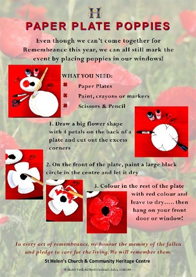 Paper poppy plates