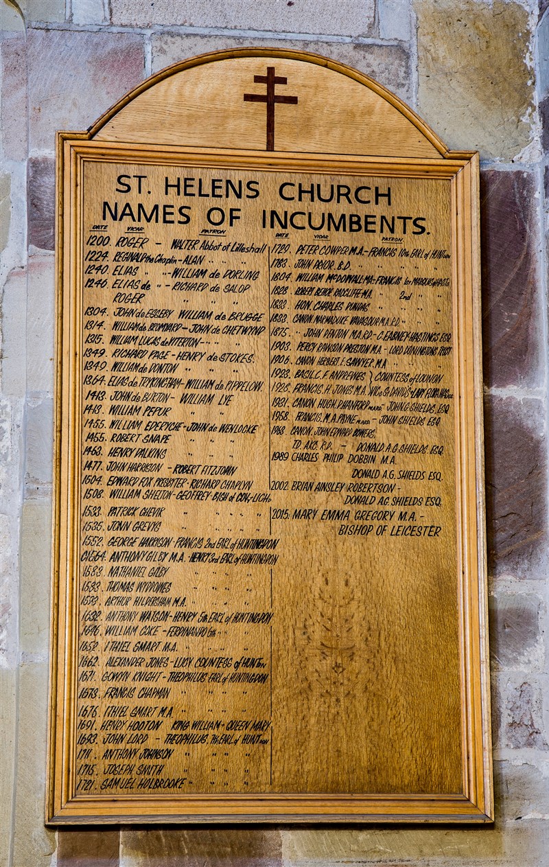 List of vicars