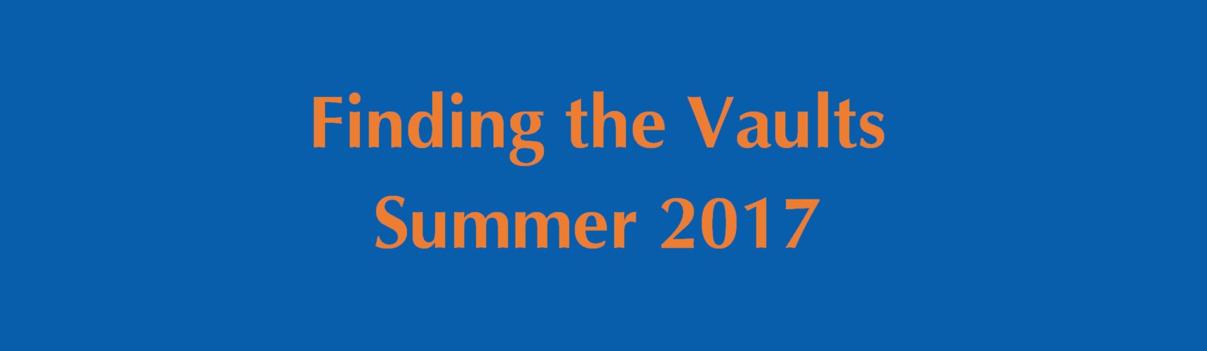 FindingtheVaults