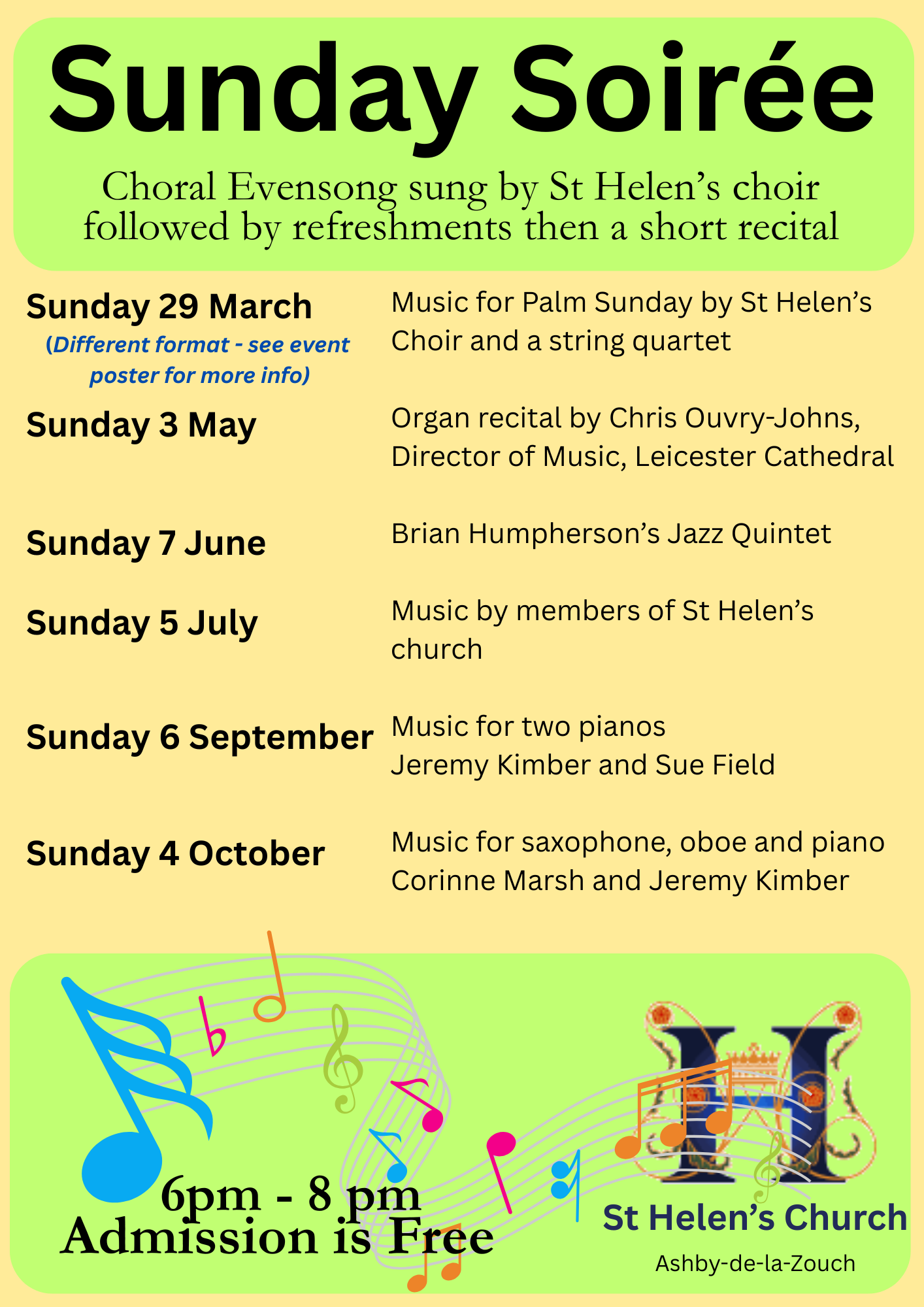 Sunday Soirée Program 2026