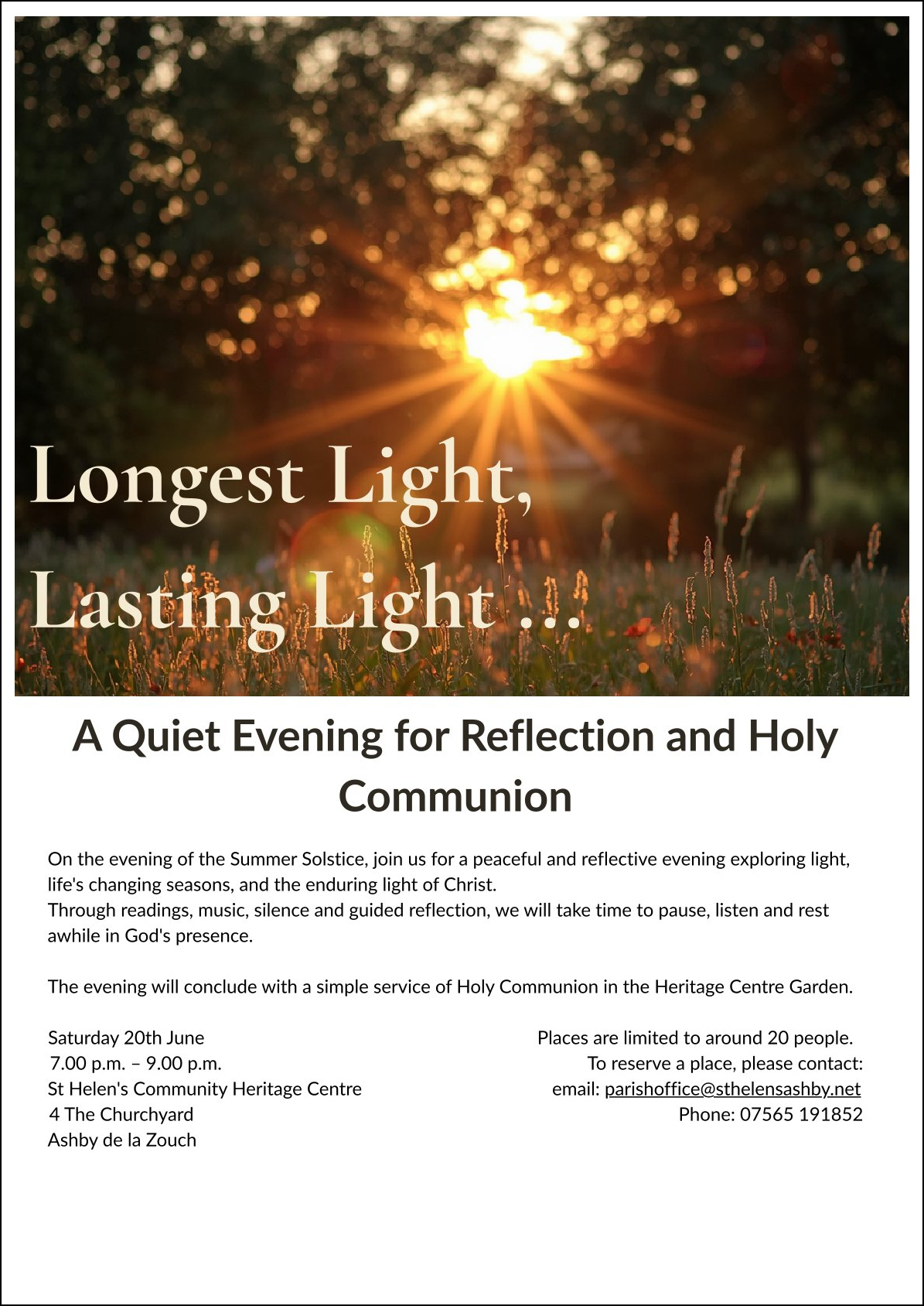 Longest Light, Lasting Light A