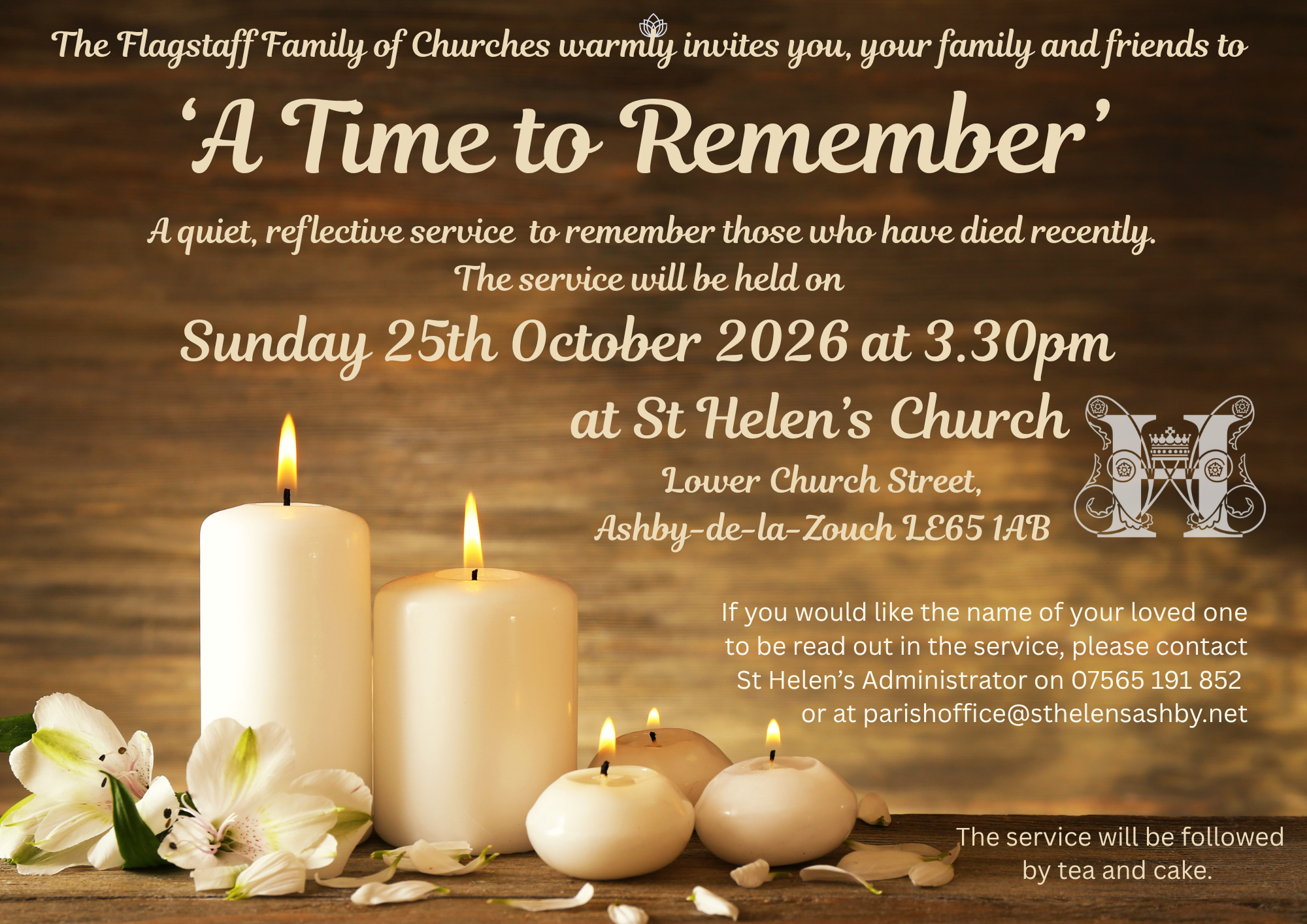A Time to Remember invitation 